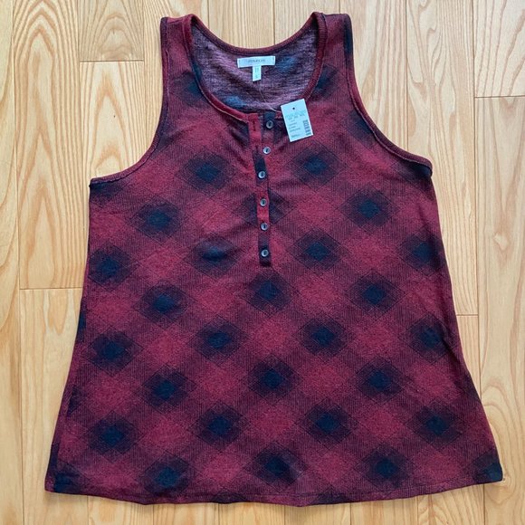Maurices NWT Red Plaid Tank Top Size Small - Picture 2 of 10